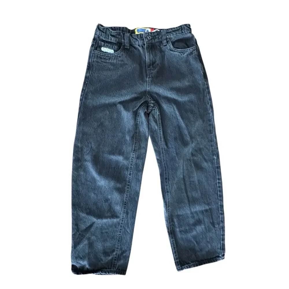 Empyre Ultra Loose Fit Skate Jeans Black Wash Internal Drawstring Size 25